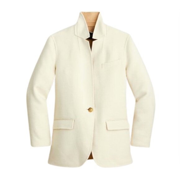 NWT JCrew Leighton Blazer Jacket Womens 4 Cream Ivory Double Faced Wool BJ930 - Picture 14 of 14